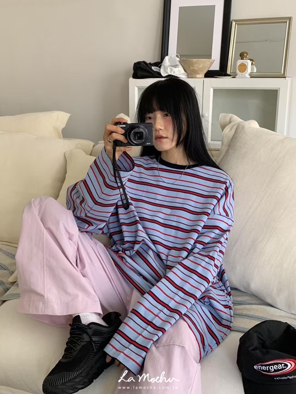 尼龍布姐姐直筒工作褲